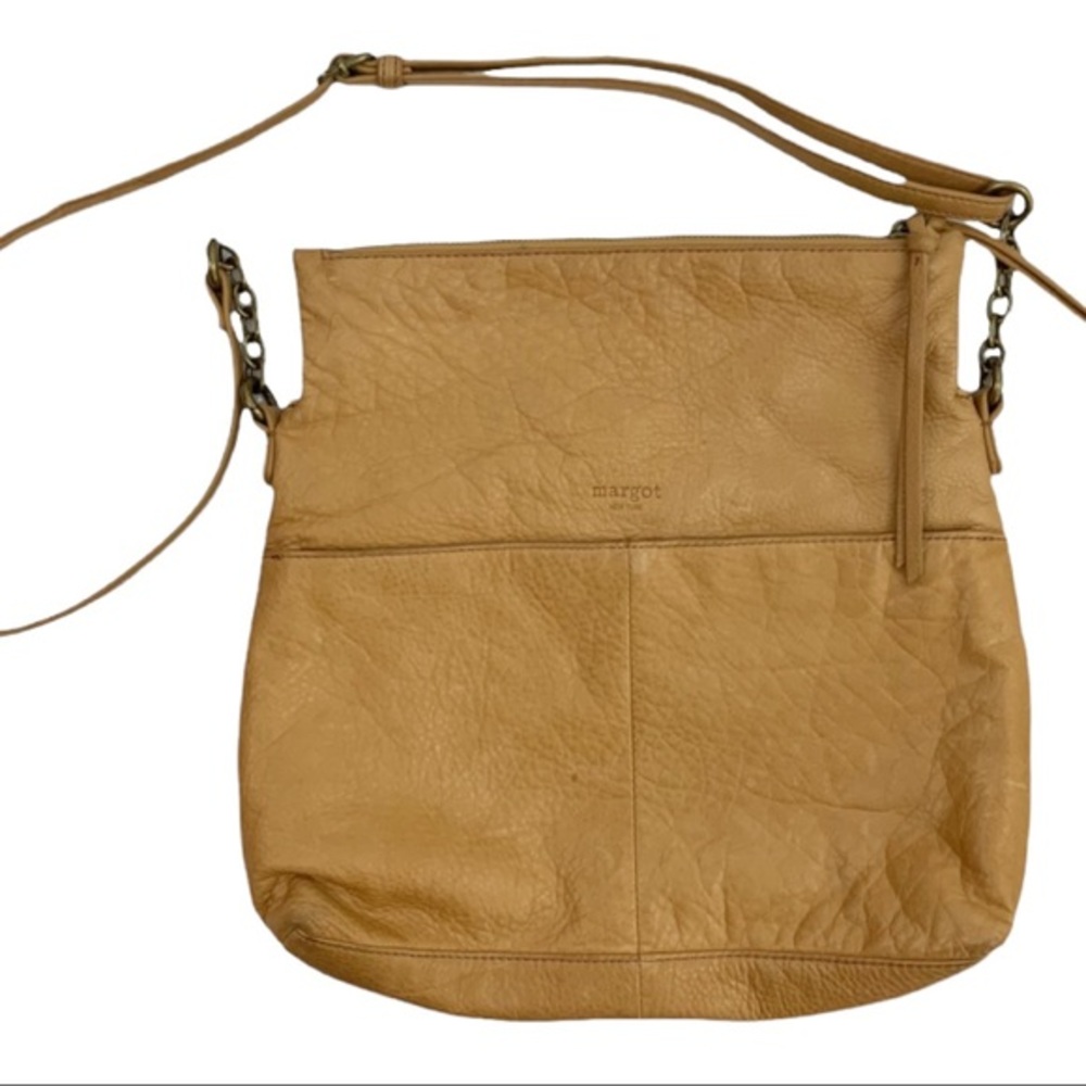 Anthropologie Margot Tan Brown Pebbled Leather Purse Women’s